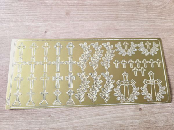 Sticker Konturensticker verschiedenen -Kreuze- gold